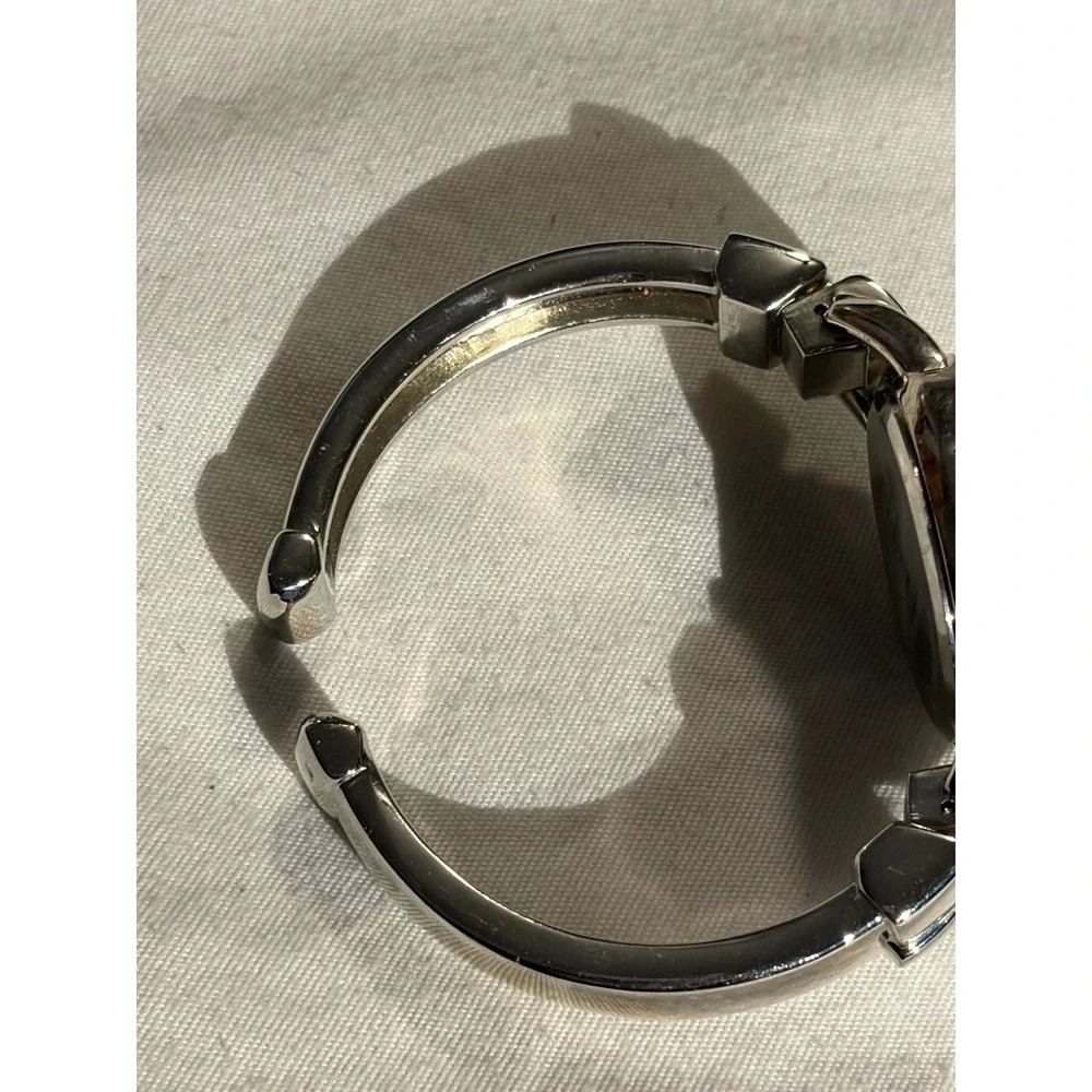 Studio‎ Time Silver Tone Bangle Cuff Watch Quartz Fashion Womens STD3886T